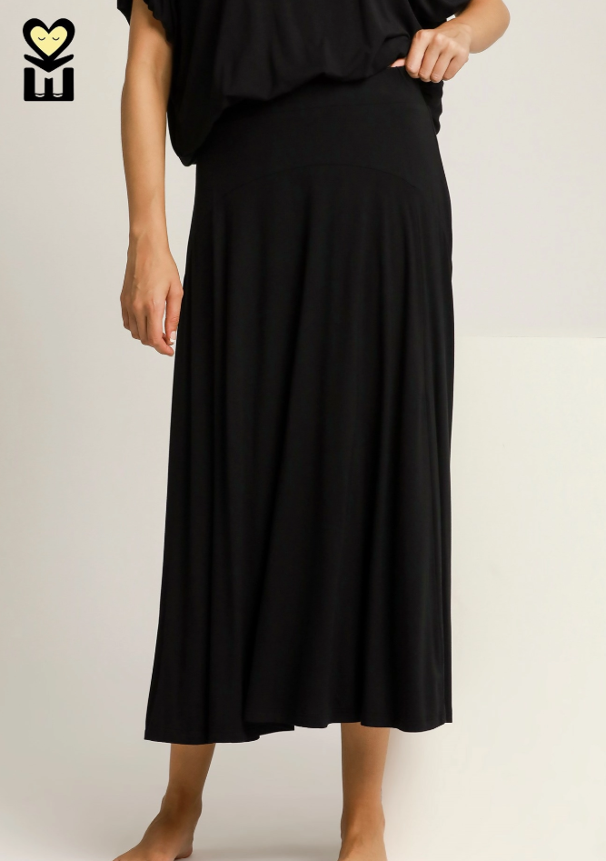 Bamboo Flare Maxi Skirt- 2 Colors!