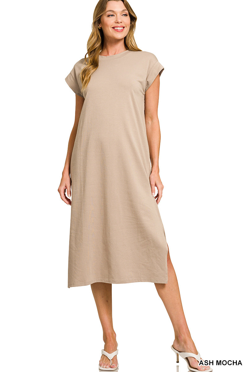 Round Neck Short Sleeve Dress- 10 Colors!