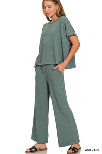 Cotton Slub Top & Pants Set- 2 Colors!