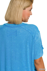 Ribbed SS Boat Neck Top- 5 Colors!