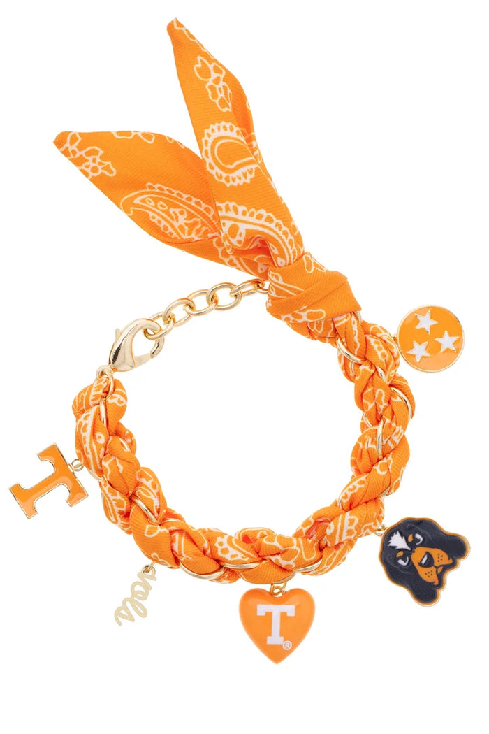 TN Vols Bandana Charm Bracelet