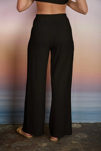 Textured Knit Elastic Waist Lounge Pants- 2 Colors!