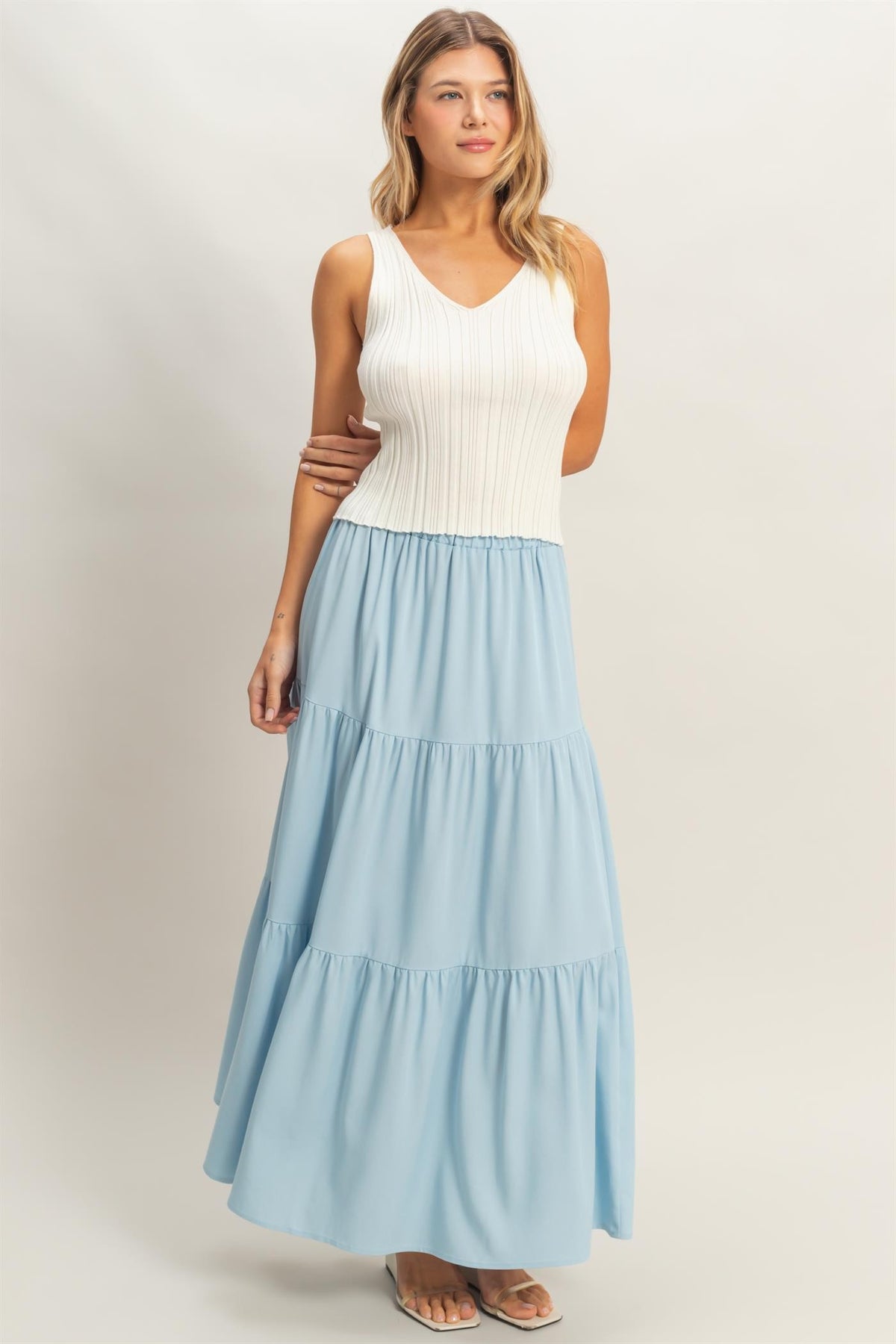 Elastic Waist 3 Tier Skirt- 3 Colors!