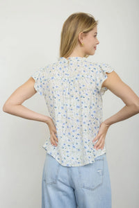 Floral Ruffle Top- 2 Colors!