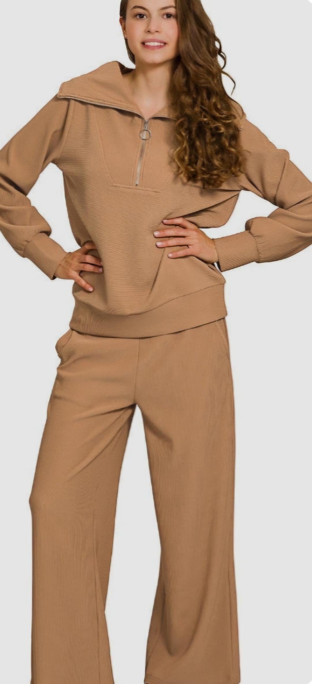 Ribbed Half Zip Set- 3 Colors!