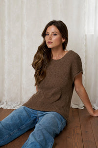 Crew Neck Raw Sleeve Relaxed Sweater- 3 Colors!