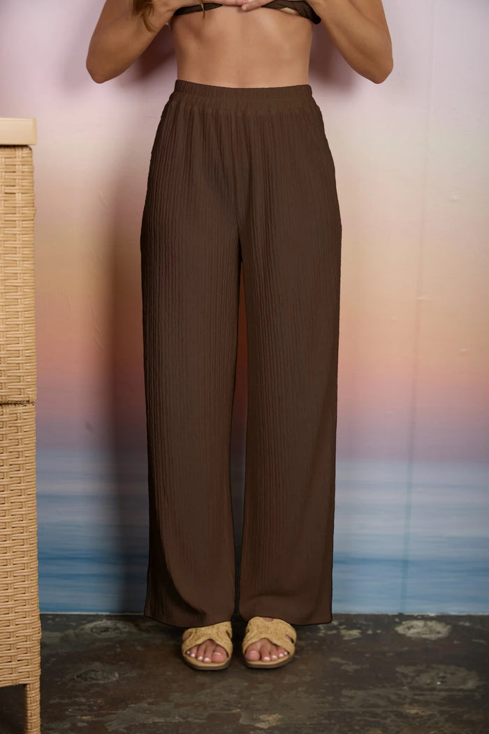 Textured Knit Elastic Waist Lounge Pants- 2 Colors!