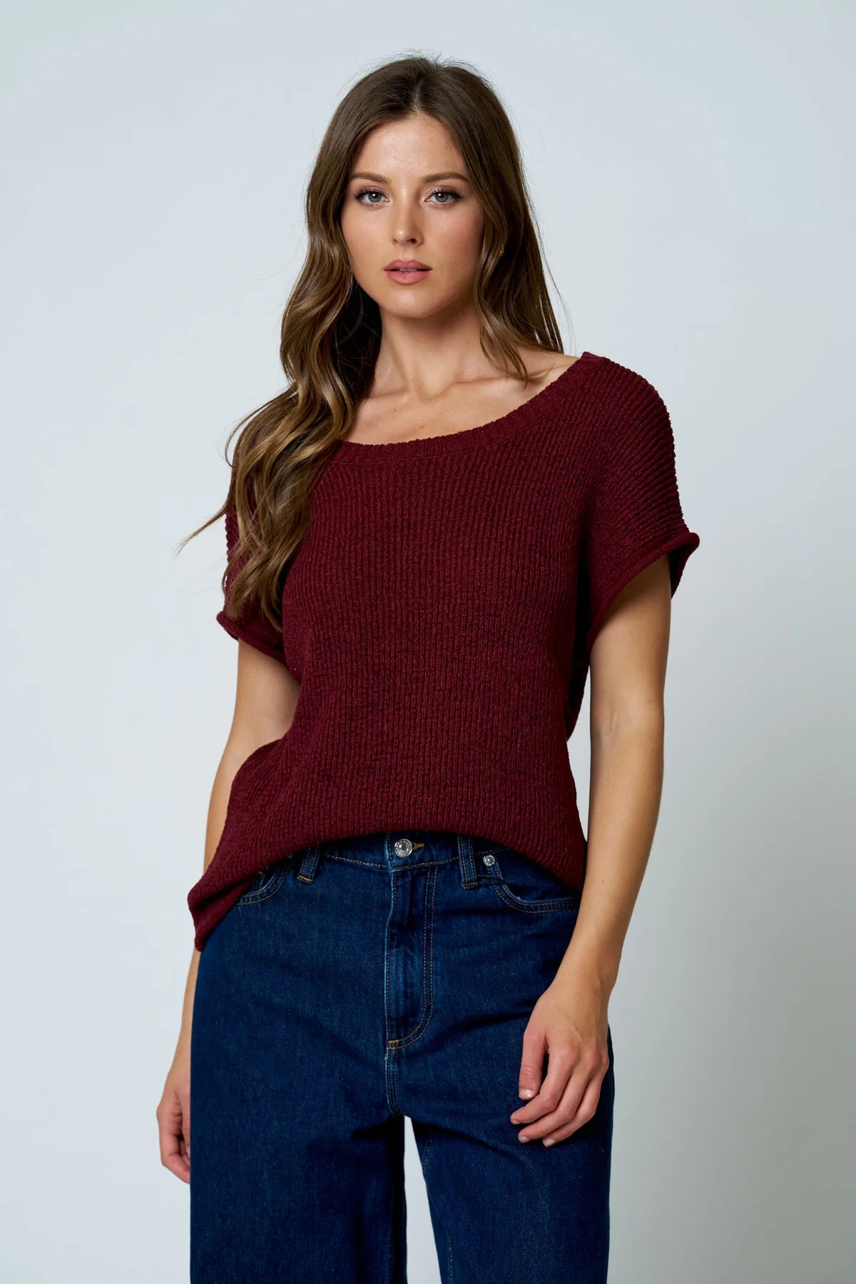 Crew Neck Raw Sleeve Relaxed Sweater- 3 Colors!