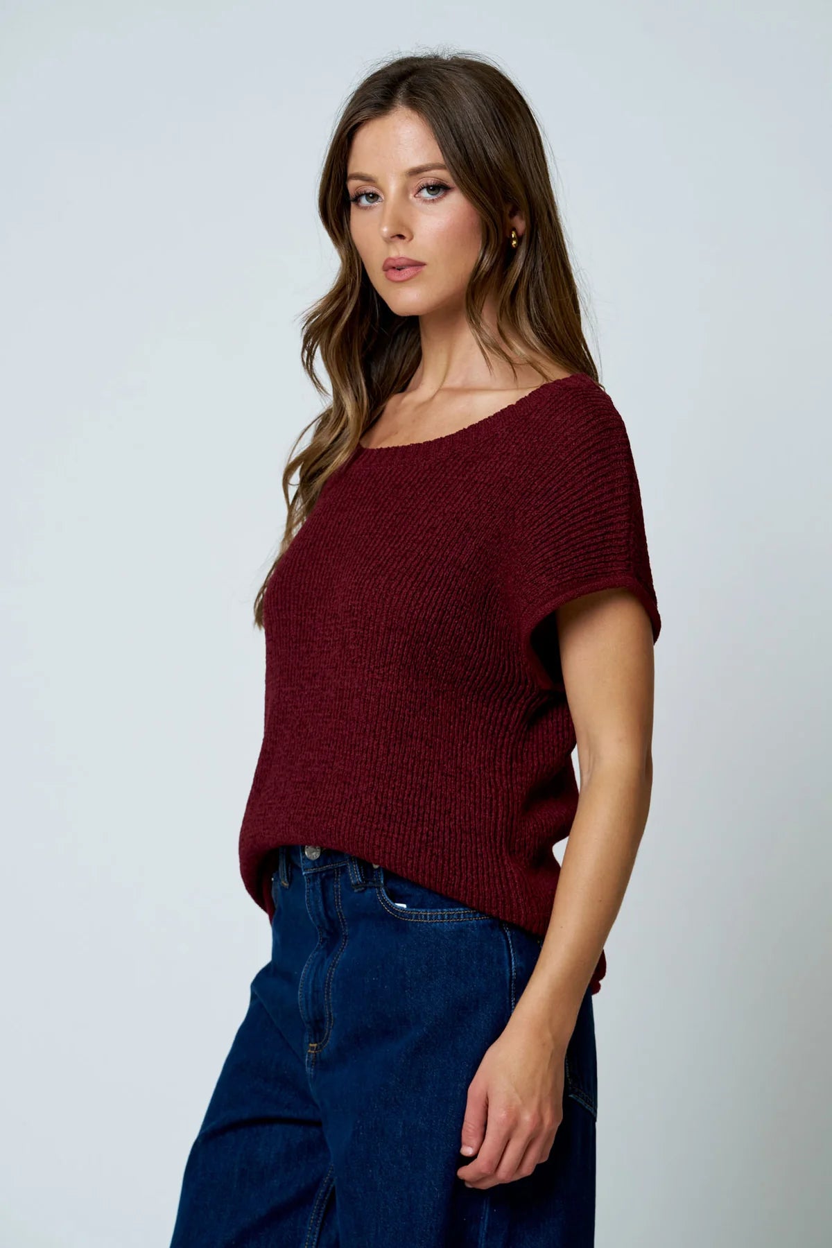 Crew Neck Raw Sleeve Relaxed Sweater- 3 Colors!