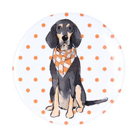 Sitting Bluetick Coonhound Button Pin