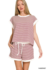 2 Piece Stripe Set - 4 Colors!