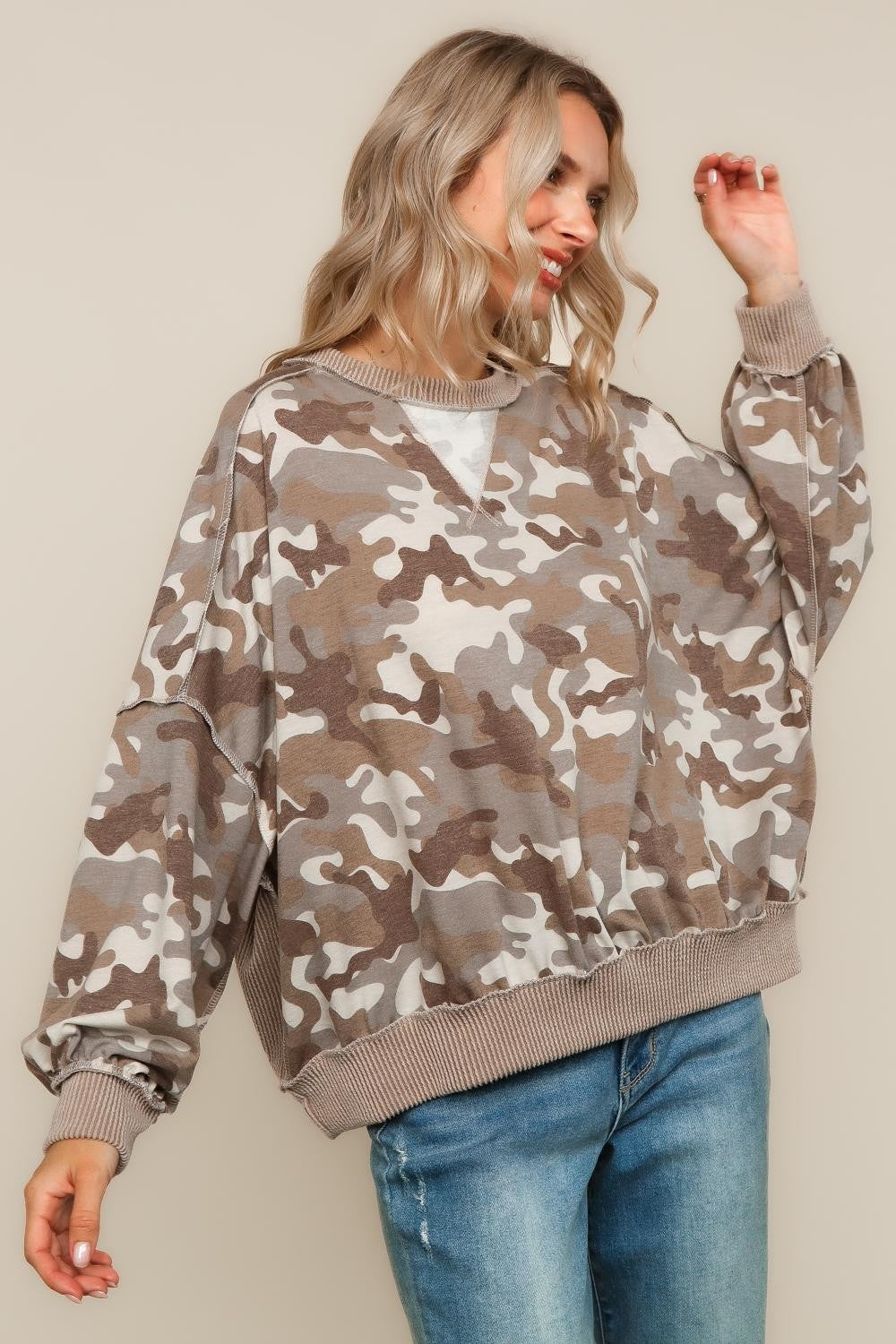 Triangle Detail Camo Shirt