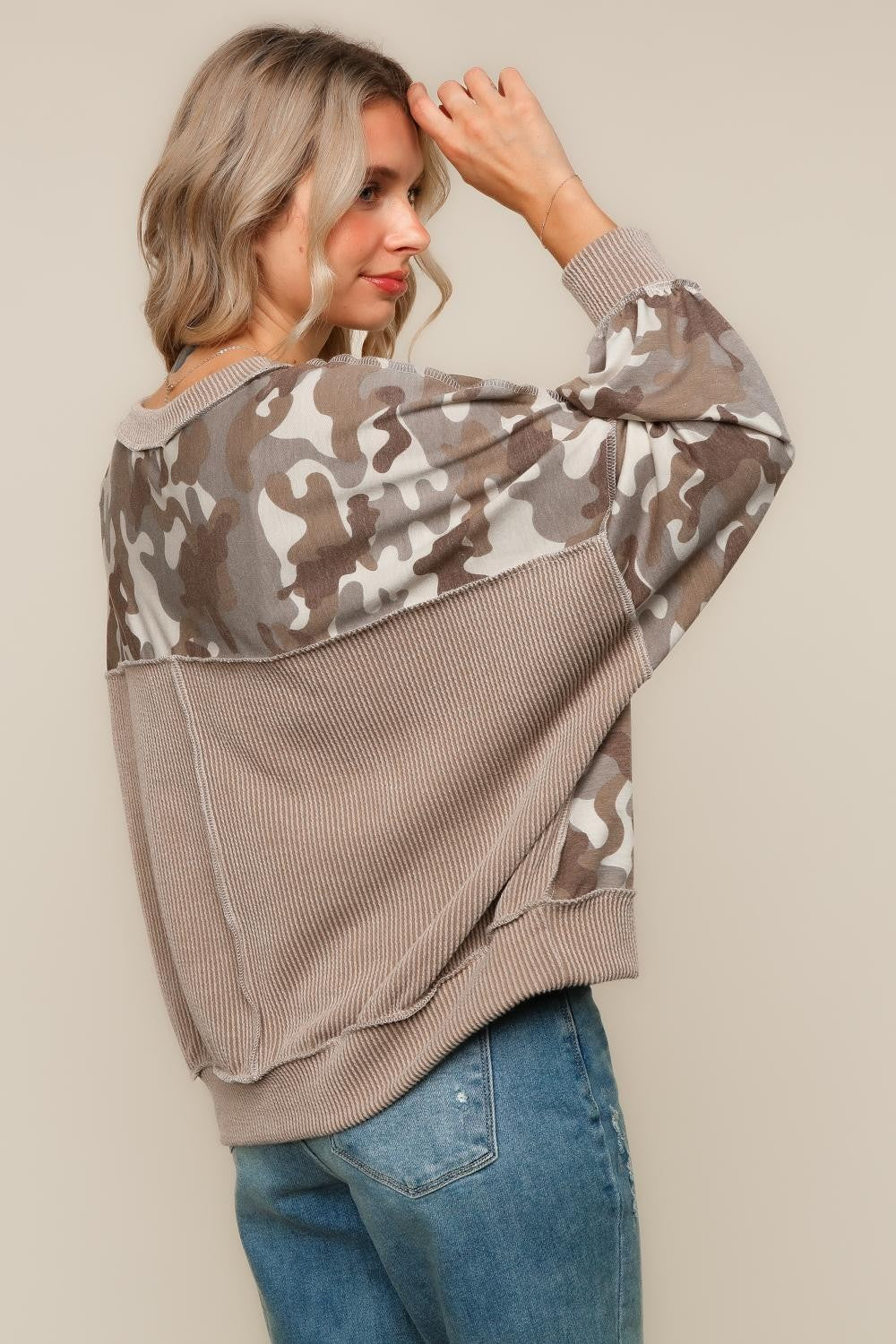 Triangle Detail Camo Shirt