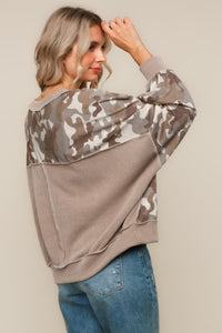 Triangle Detail Camo Shirt