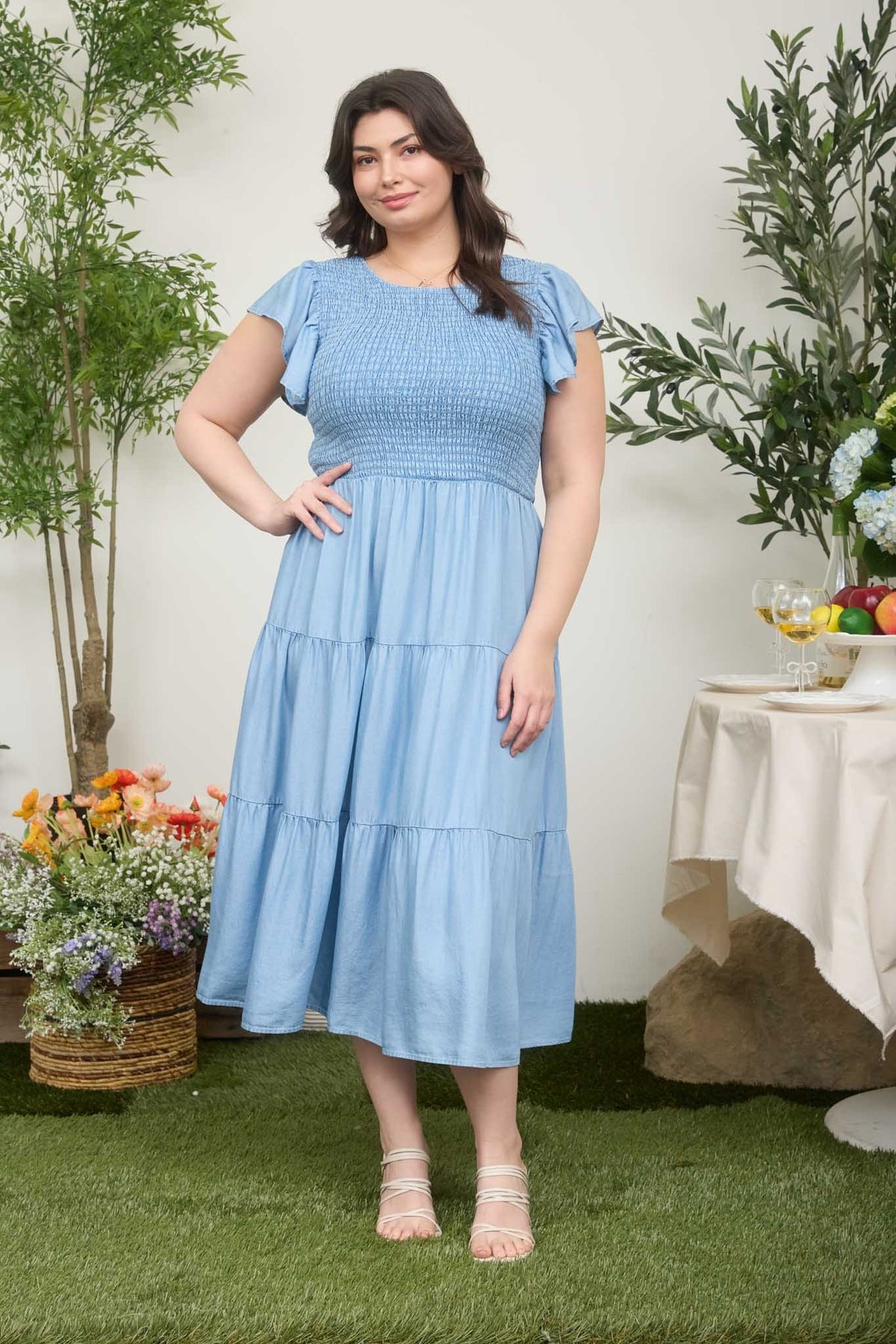 Tiered Smocked Midi Dress - 5 Colors!