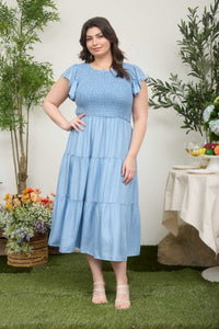 Tiered Smocked Midi Dress - 5 Colors!