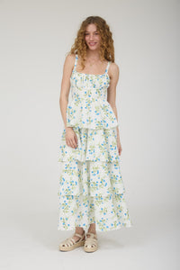 Floral Ruffle Back Tie Dress - 2 Colors
