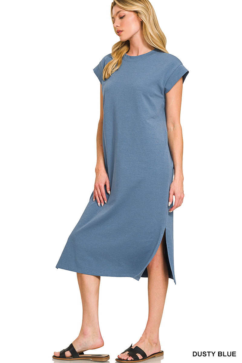 Round Neck Short Sleeve Dress- 10 Colors!