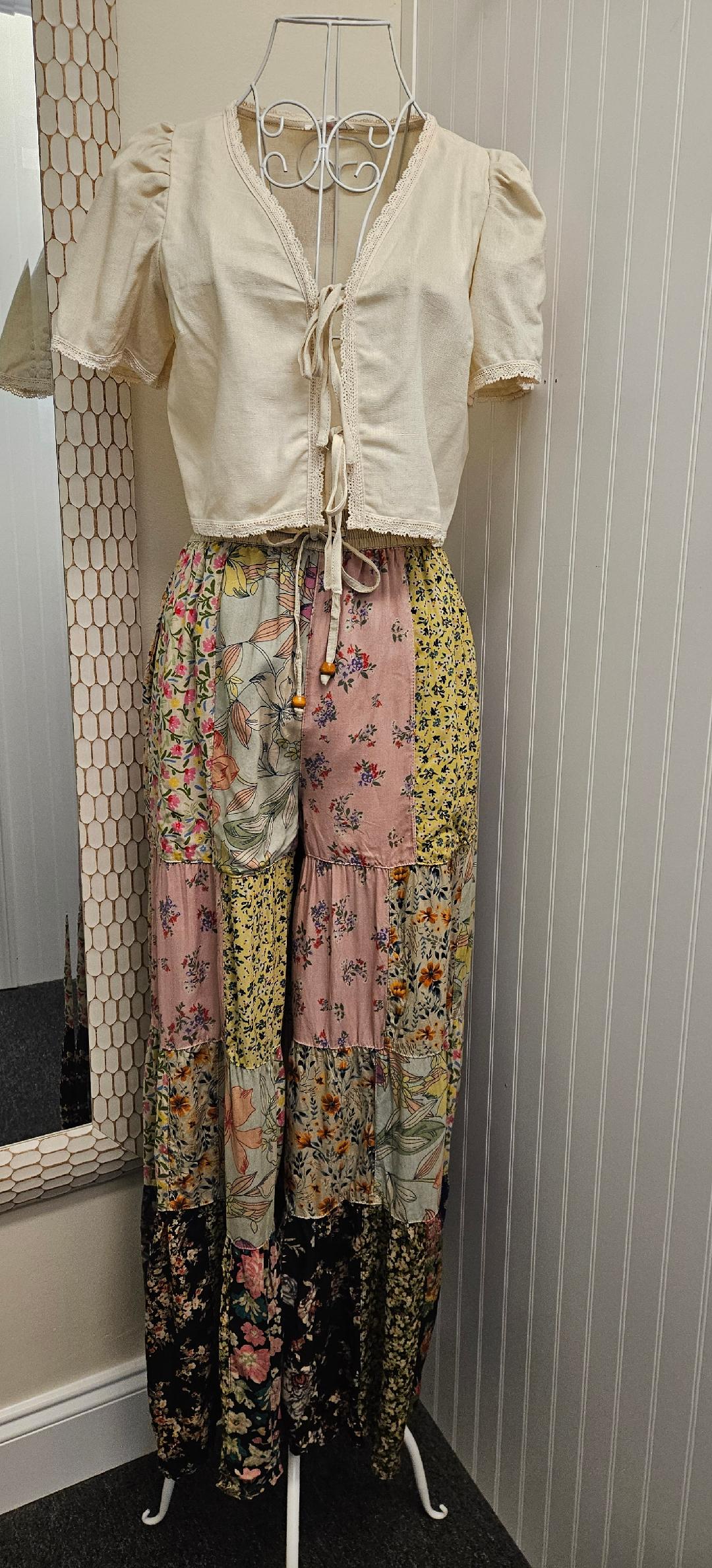 Flowy Patchwork Pants