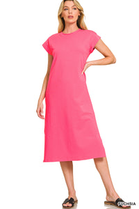 Round Neck Short Sleeve Dress- 10 Colors!