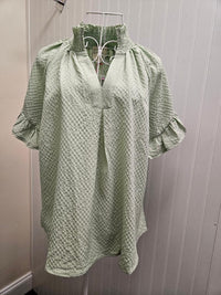 Textured Fabric Top in Sage