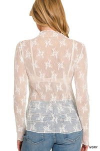 Mesh Lace Top- 2 Colors!