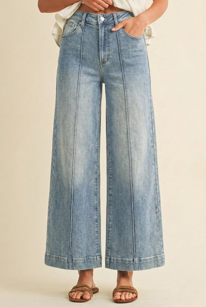 Stretch High Rise Pintuck Jeans- 3 Colors!