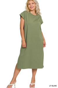 Round Neck Short Sleeve Dress- 10 Colors!