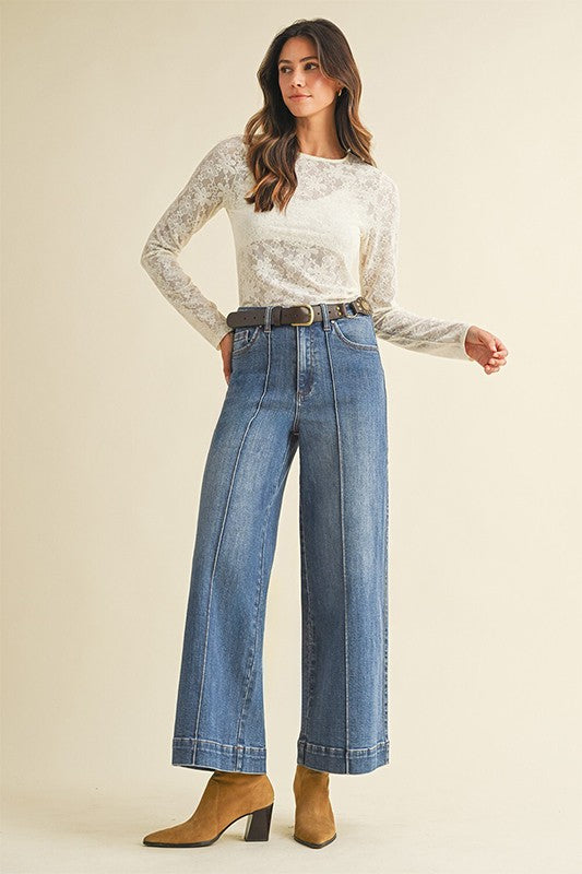 Stretch High Rise Pintuck Jeans- 3 Colors!