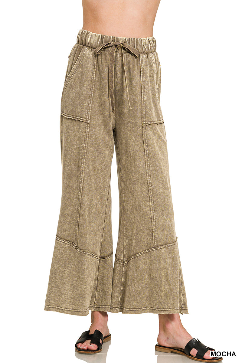 Flare Hem Pants With Pockets- 4 Colors!