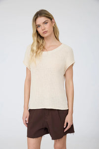 Crew Neck Raw Sleeve Relaxed Sweater- 3 Colors!