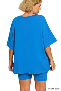 Curvy Cotton V-Neck Set- 5 Colors!