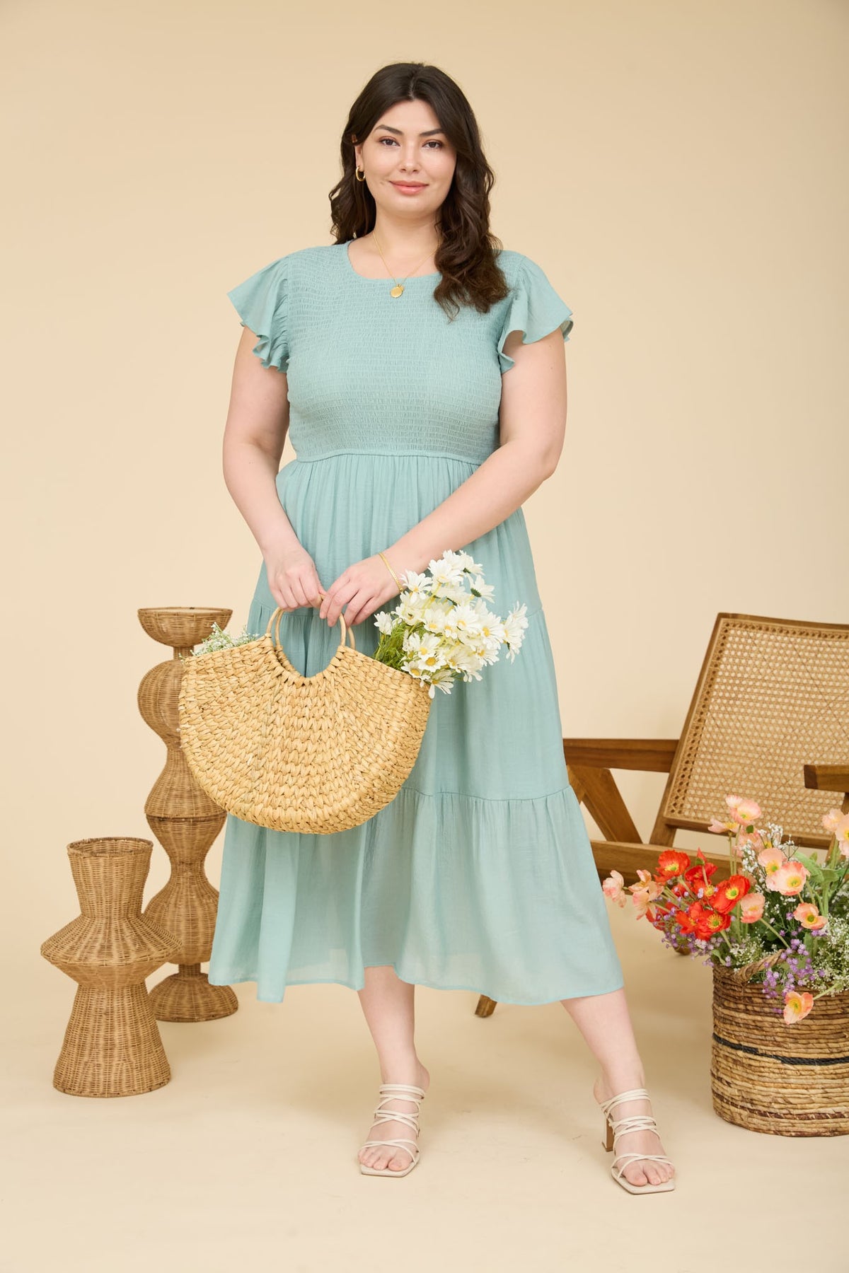 Tiered Smocked Midi Dress - 5 Colors!