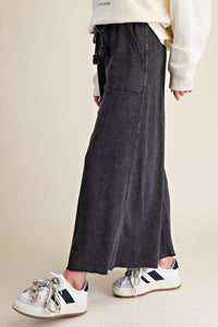 Washed Terry Knit Wide Pants
