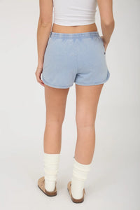 Acid Washed Shorts Light Blue