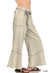 Flare Hem Pants With Pockets- 4 Colors!