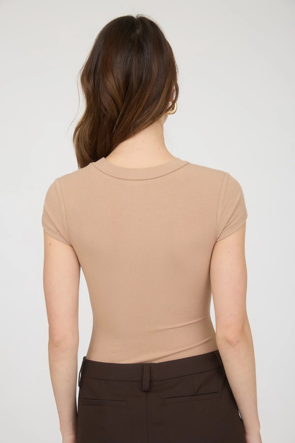 Round Neck SS Knit Bodysuit- 4 Colors!