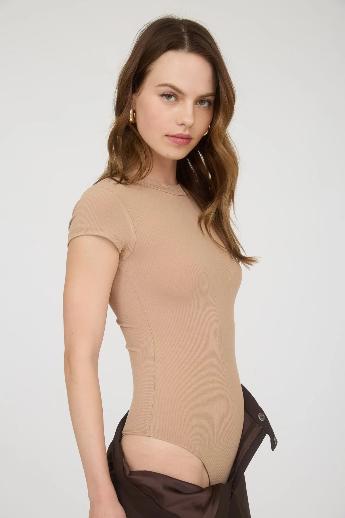 Round Neck SS Knit Bodysuit- 4 Colors!