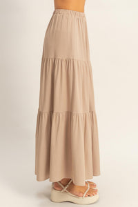 Elastic Waist 3 Tier Skirt- 3 Colors!