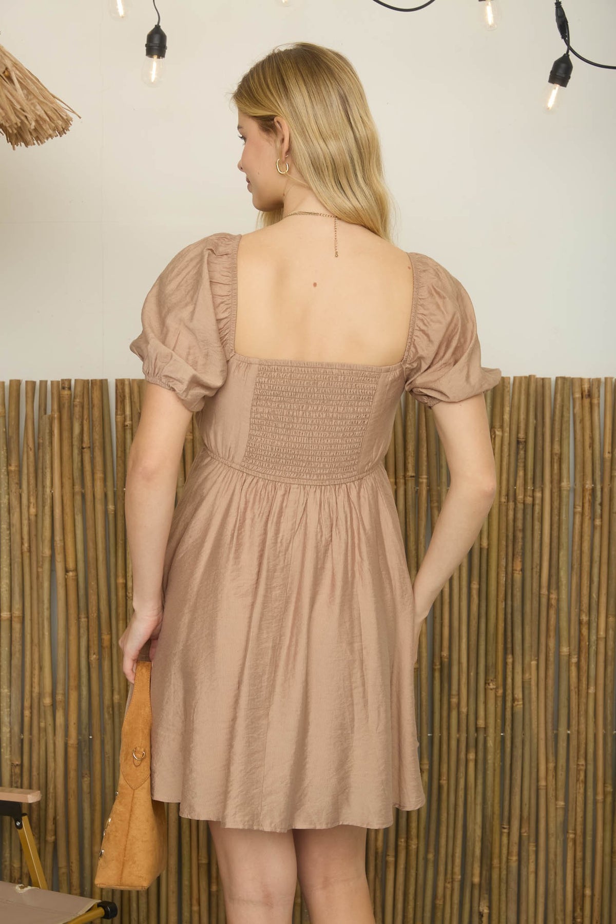 Pleated Bodice SS Dress