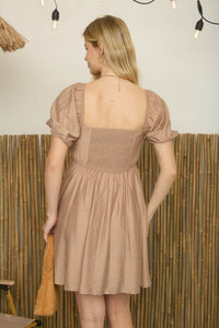 Pleated Bodice SS Dress