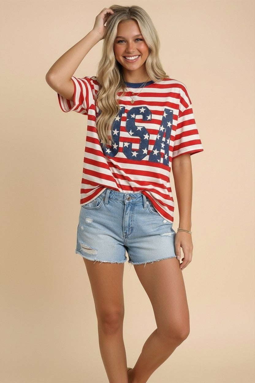 USA Stripe Tee