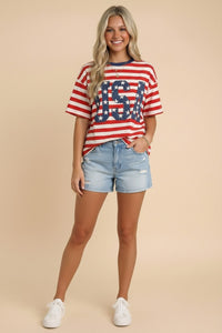 USA Stripe Tee