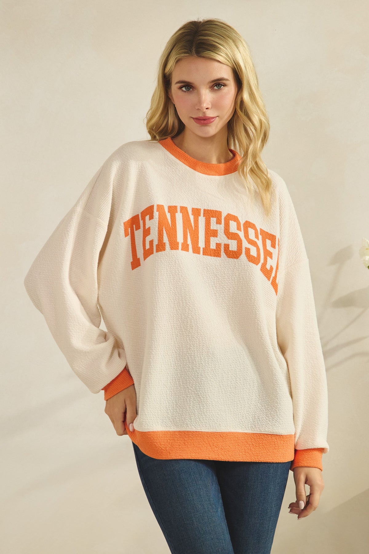 Tennessee Cloudy Knit Ringer Top- 2 Colors!