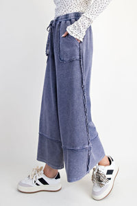 Mineral Washed Wide Leg Pant - 4 Colors!