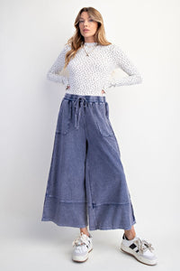 Mineral Washed Wide Leg Pant - 4 Colors!