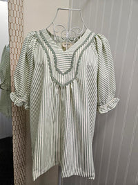 Stripe V Neck Top in 2 Colors!
