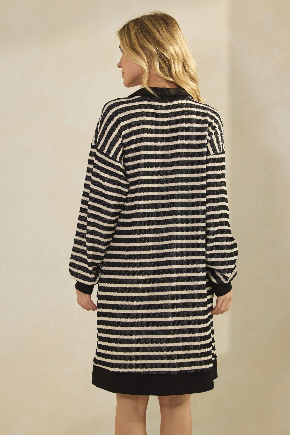 Zip Up Stripe Dress - 2 Colors!