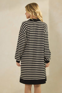 Zip Up Stripe Dress - 2 Colors!